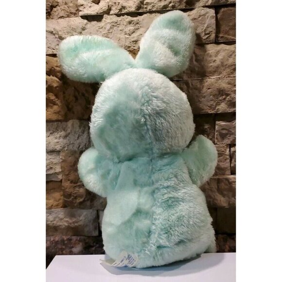 Vintage 1984 Animal Toys Cuddle Up Bunny Rabbit Friend Green 18" Plush Stuffed - Picture 5 of 8